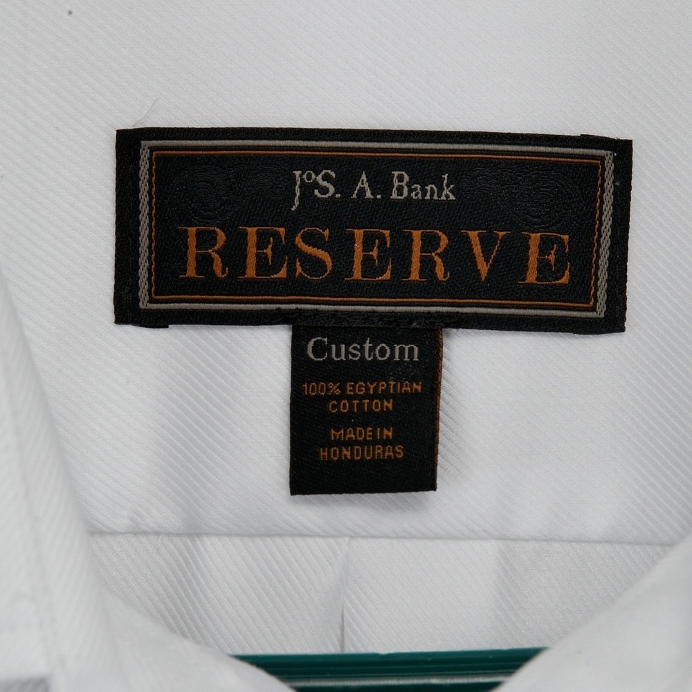 Jos A Bank Reserve Large Custom White 100% Egyptian Cotton Dress Shirt 17 32 - Picture 2 of 16